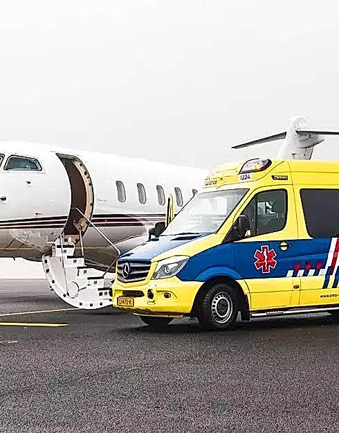 almanya ambulans ucak